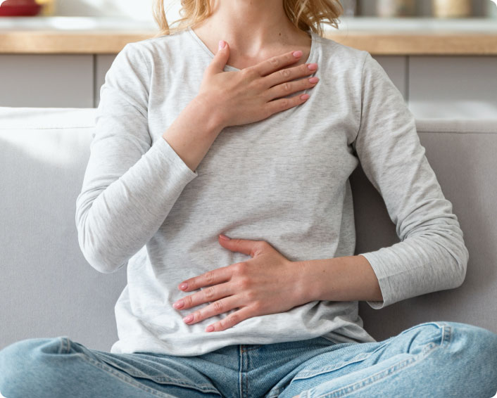 Woman with acid reflux considering fundoplication